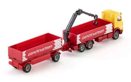 Siku Bouwvrachtwagen met aanhanger (schaal 1:87)