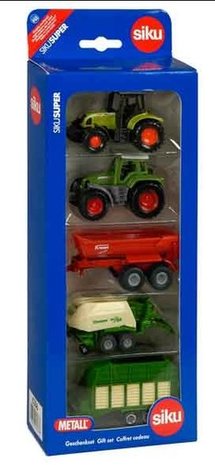 Giftset Tractors met aanhangers (schaal 1:87)