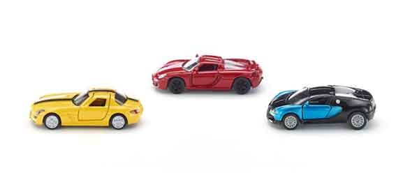 Siku geschenkset met sportwagens (schaal 1:55)