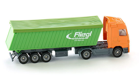 Siku vrachtwagen met tipping trailer