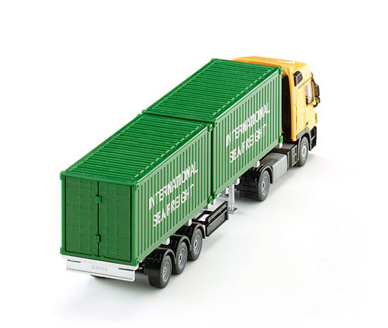 Siku vrachtwagen met containers (schaal 1:50)