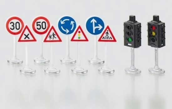 verkeerslichten en borden