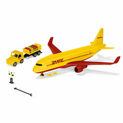 Siku 1702 - SIKU World - DHL Vrachtvliegtuig met accessoires 1:50