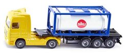 Siku vrachtwagen met tank container OP=OP (schaal 1:87)