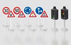 Siku World stoplichten en verkeersborden (schaal 1:50)